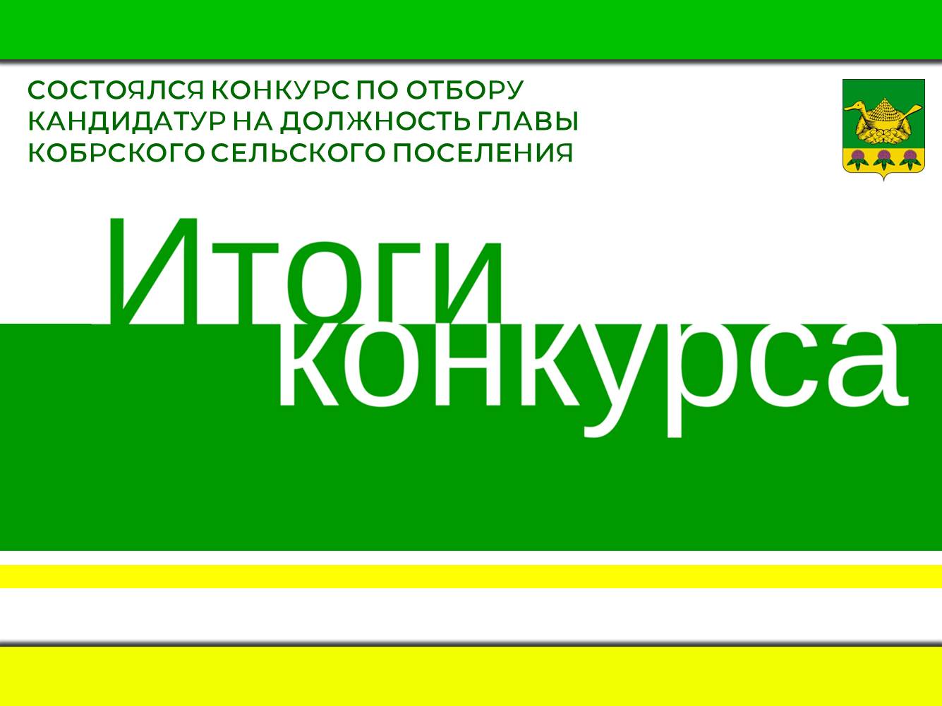 Состоялся конкурс по отбору кандидатур на должность  главы Кобрского сельского поселения.